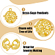 Dicosmétique 12 pièces 3 couleurs pendentifs boule de carillon arbre de vie pendentifs cage ronde platine doré cage de perles de roche pendentifs cage creuse médaillon en laiton breloques pendantes pour la fabrication de bijoux KK-DC0002-46-4