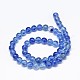 Blue Watermelon Stone Glass Beads Strands G-P075-33-8mm-2