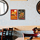 Creatcabin 2pcs2スタイルヴィンテージメタルブリキサイン  バーの壁の装飾  レストラン  カフェパブ  フード模様  1個/スタイル AJEW-CN0001-07C-5
