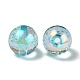 Placage uv perles acryliques irisées arc-en-ciel transparentes TACR-D010-07D-3