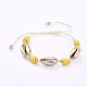 Bracelets de perles tressées en fil de nylon BJEW-JB05074-03-1