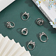 Chgcraft 6 piezas fornituras de anillo de dedo de aleación ajustable FIND-CA0007-36-4