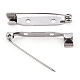 201 Stainless Steel Brooch Pin Back Safety Catch Bar Pins STAS-S117-021D-3