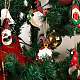 8個のクリスマス木製吊り飾りセット  工芸品をぶら下げ木製スライス  パーティーのクリスマスツリーの装飾のために  ミックスカラー  101.5x52.5mm JX063A-5