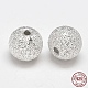 Perles rondes en argent sterling texturées STER-F012-23F-1