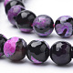 Dyed Natural Fire Crackle Agate Beads Strands G-Q462-125A-6mm-3