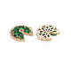 Brass Micro Pave Cubic Zirconia Charms KK-S364-269A-2