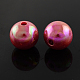 Colore ab placcato perline gumball acrilici per la collana bubblegum PACR-R204-24mm-06-1