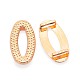Oval Alloy Slide Charms PALLOY-P071-RG-1