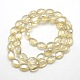 Faceted Electroplate Crystal Glass Oval Beads Strands EGLA-F061B-01-2