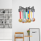 SUPERDANT Born to Dance Medal Holder Ballet Medals Display Black Iron Wall Mounted Hooks for 60+ Hanging Medal Rack Display Competition Medal Holder Display Wall Hanging 40x15cm ODIS-WH0021-214-6