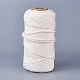 Macrame Cotton Cord, Twisted Cotton Rope, for Wall Hanging, Plant Hangers, Crafts and Wedding Decorations, Creamy White, 4mm, about 109.36 yards(100m)/roll