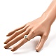Flat Round Evil Eye Natural Shell Finger Rings for Girl Women RJEW-JR00394-03-3