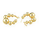 Brass Round Ball Wrap Hoop Earrings for Women EJEW-N011-83-4