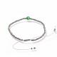(vendita di fabbrica di gioielli per feste) braccialetti di perline intrecciate in vetro elettrolitico regolabili BJEW-JB04587-03-3