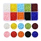 8000Pcs 10 Colors 12/0 Glass Seed Beads SEED-YW0001-33A-1