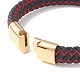 Leather Braided Cord Bracelets BJEW-E345-07-G-4