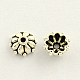 Tibetan Style Zinc Alloy Flower Bead Caps TIBEB-R062-029-1