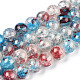 Chapelets de perles en verre craquelé peint DGLA-R053-05I-1