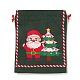 Borse di stoffa rettangolari a tema natalizio con cordoncino di iuta ABAG-P008-01C-2