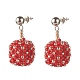 Boucles d'oreilles pendantes en perles de rocaille japonaises toho EJEW-JE04762-01-3