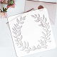 FINGERINSPIRE Laurel Wreath Stencil 11.8x11.8inch Reusable Flower Wreath Drawing Stencil DIY Craft Garlands Painting Template Plants Stencil for Wood Wall Furniture Fabric Painting DIY-WH0391-0008-3
