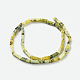 Brins de perles turquoise jaune naturel (jaspe) X-G-G837-15-2
