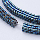 Electroplate Non-magnetic Synthetic Hematite Beads Strands G-J381-4x1mm-A08-F-2