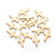 201 Stainless Steel Tiny Cross Charms STAS-L233-072G-1