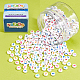 NBEADS about 580 Pcs Colorful Acrylic Number Beads Kit MACR-NB0001-17-4