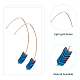 Anattasoul 7 paio di orecchini pendenti con freccia in ematite naturale a 7 colori EJEW-AN0001-43-3