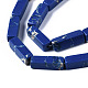 合成インペリアルジャスパービーズ連売り  染め  直方体の  ミディアムブルー  13~14x4x4mm  穴：1mm  約30個/連  15.7インチ。 G-R361-01B-4x13-2