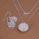 Silver Plated Brass Party Jewelry Sets SJEW-BB11370-1