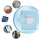 3 pouce pvc mini coeur creux photocard titulaire livre AJEW-WH0038-65P-03-5