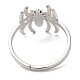 304 регулируемое кольцо-паук из нержавеющей стали для женщин RJEW-M149-06P-2