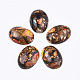 Assembled Synthetic Imperial Jasper and Bronzite  Cabochons G-S329-080-2