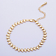 Brass Link Chain Bracelets BJEW-EE0003-03G-2