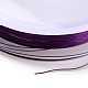 ラウンド銅ジュエリーワイヤー  暗紫色  24ゲージ  0.5mm  約26.24フィート（8m）/ロール CWIR-CW0.5mm-23-3