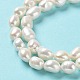 Fili di perle di perle d'acqua dolce coltivate naturali PEAR-Z002-20-4