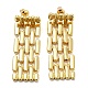 Brass Rectangle Dangle Stud Earrings EJEW-D067-02G-1