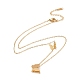 Placage ionique (ip) 304 collier pendentif papillon 3d en acier inoxydable pour femme NJEW-A004-27G-2