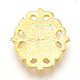 合金カボション  樹脂＆ラインストーン付き  カメオ女性楕円形楕円形  ゴールドカラー  ミックスカラー  31x27x5mm RB-N050-04-18G-3