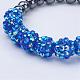 Chunky Resin Rhinestone Beads Stretch Bracelets BJEW-JB02851-3