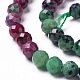 Chapelets de perles de rubis en zoïsite naturelle G-P457-A06-29-3