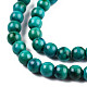 Gefärbte natürliche ozeanweiße Jade runde Perlenstränge G-R295-4mm-07-2