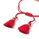 Bracelets de perles tressées rectangle de graines japonaises faites à la main BJEW-MZ00022-02-3