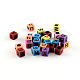 Mixed Letters Opaque Acrylic Cube Beads SACR-S177-M-1
