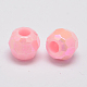 AB Color Plated Eco-Friendly Poly Styrene Acrylic Round Beads PACR-J004-44-1