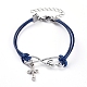 Tibetan Style Alloy Infinity Link & Charm Bracelets BJEW-JB04983-2