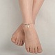 Bracelets de cheville lapin à la mode en acier inoxydable 304 pour filles AJEW-M002-04-1